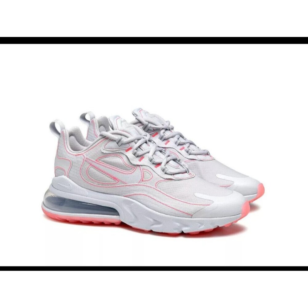 Nike Air Max 270 React SP White‎ Flash Crimson Sneakers CQ6549-100 - Size 10
